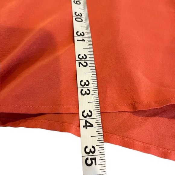 All Saints Silk Sonny Dress in Salmon and Cream Short Sleeve Belt Size 2 - Picture 9 of 10